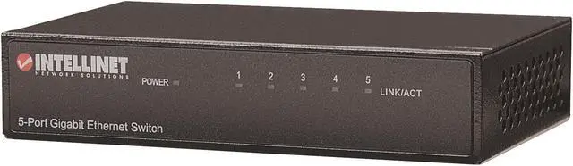 Alt view image 16 of 19 - Intellinet 5-Port Gigabit Ethernet Switch, Desktop Size, Metal Housing, IEEE 802.3az (Energy Efficient Ethernet)