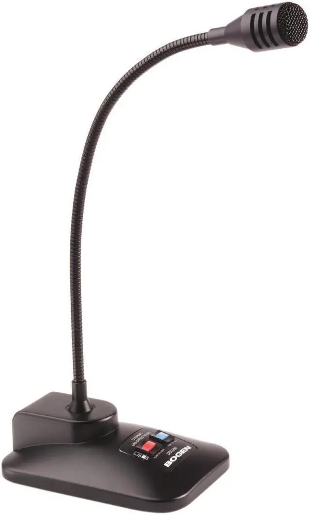 Alt view image 2 of 8 - Bogen - DDU250 - Bogen DDU250 Desktop Microphone - Dynamic - Desktop - 100Hz to 12kHz - Cable - Black