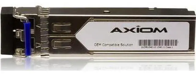 Main image of Axiom SFP Transceiver Modules are certified 100% compliant in all OEM applications. They are pre-configured with an application specific code to meet the requirement set forth by the router and switch OEMs. Axiom compatible transceivers per