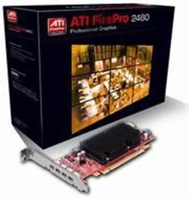 Alt view image 3 of 8 - Sap Ati Firepro 2460 Pcie 512m Gddr5 Quad Mini Displayport