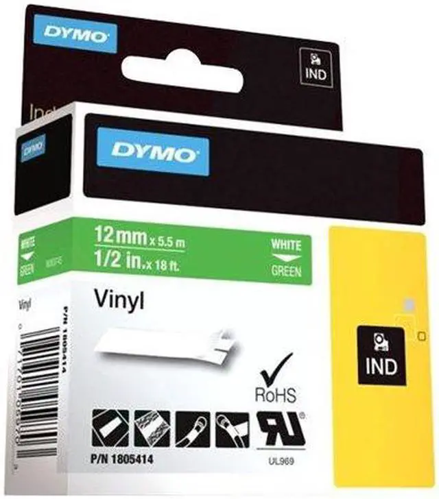 Main image of DYMO IND Vinyl Labels 1/2"