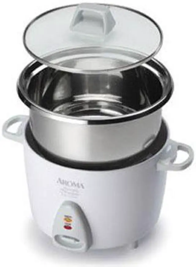 Alt view image 8 of 10 - AROMA ARC-750SG White Simply Stainless 20-Cup Rice Cooker
