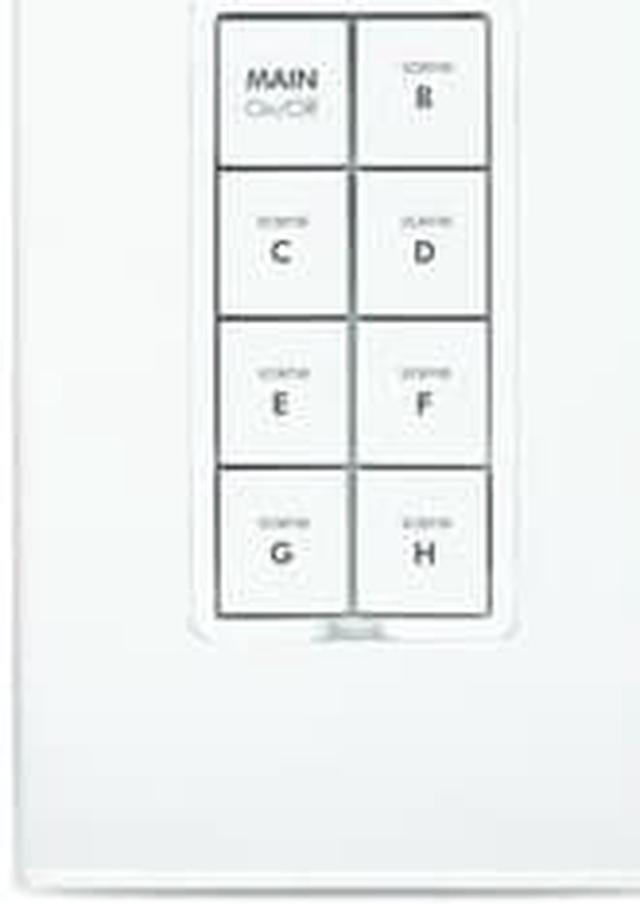 Alt view image 6 of 19 - INSTEON Keypad Dimmer Switch (Dual-Band), 8-Button, White