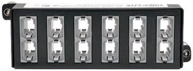 Alt view image 2 of 19 - Tripp Lite N484-12M12 40Gb Pass-Through Cassette - (x12) 12-Fiber MTP/MPO Female to Female