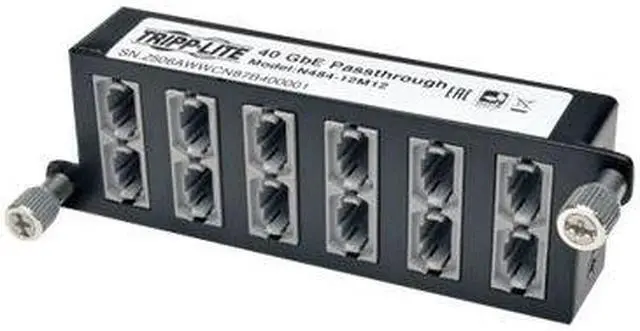 Alt view image 3 of 19 - Tripp Lite N484-12M12 40Gb Pass-Through Cassette - (x12) 12-Fiber MTP/MPO Female to Female