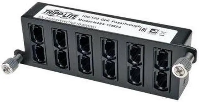 Alt view image 4 of 14 - Tripp Lite N484-12M24 100Gb/120Gb Pass-Through Cassette - (x12) 24-Fiber MTP/MPO Female to Female