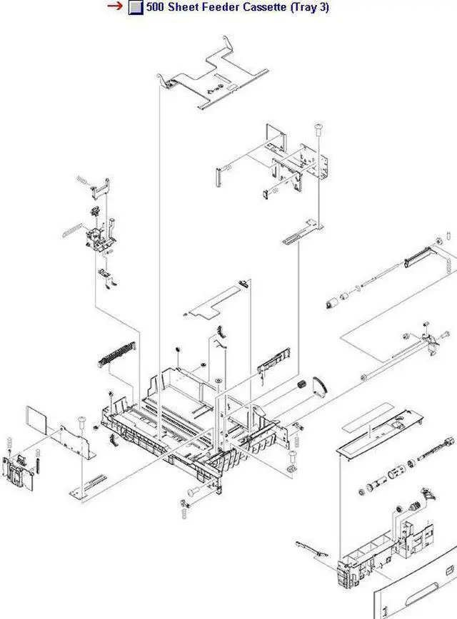 Main image of HP RM1-2900-060CN 500-Sheet Paper Cassette Tray 3