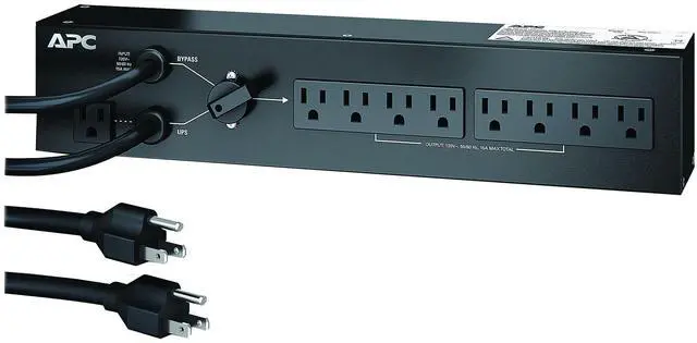 Alt view image 3 of 7 - APC SBP1500RM APC SERVICE BYPASS PANEL 120V 15A BBM 5-15P input(8) 5-15R