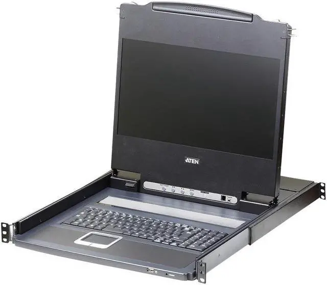 Alt view image 3 of 11 - ATEN CL6700MW 17" wideScreen Full HD LCD console support DVI,HDMI,VGA
