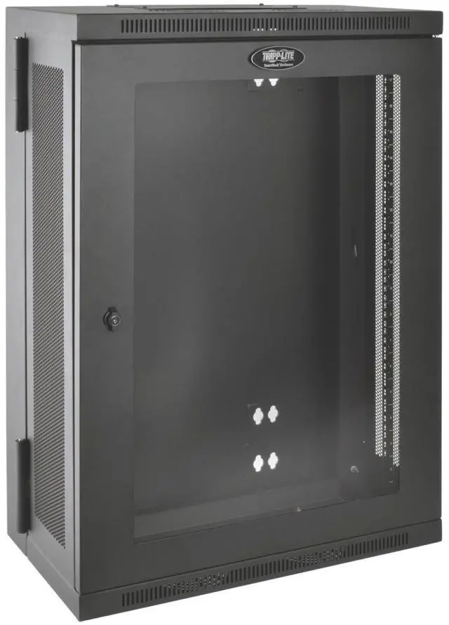 Main image of Tripp Lite 18U Wall-Mount Rack Enclosure Server Cabinet with Clear Acrylic Window, Hinged Back, Low-Profile Patch-Depth (SRW18US13G)