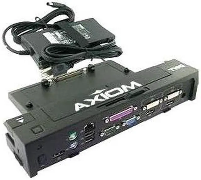 Alt view image 2 of 9 - AXIOM E-PORT PLUS REPLICATOR USB 3.0 W/130-WATT POWER ADAPTER CORD FOR DELL