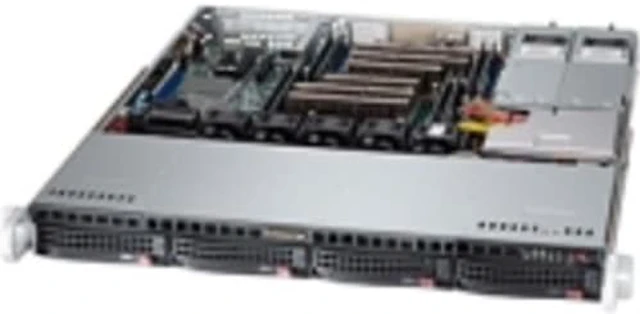 Alt view image 2 of 4 - Supermicro SuperChassis CSE-813MFTQ-R400CB 400W 1U Rackmount Server Chassis (Black)