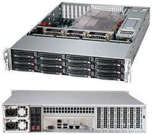 Alt view image 2 of 4 - Supermicro SuperChassis 826BE1C-R920LPB - 2U Support - 12 Hot-swap SAS/SATA Bay