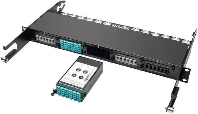 Alt view image 5 of 17 - Tripp Lite 2 x 24 Fiber MTP/MPO to 6 x 12 Fiber MTP/MPO Breakout Cassette (N482-2M24-6M12)