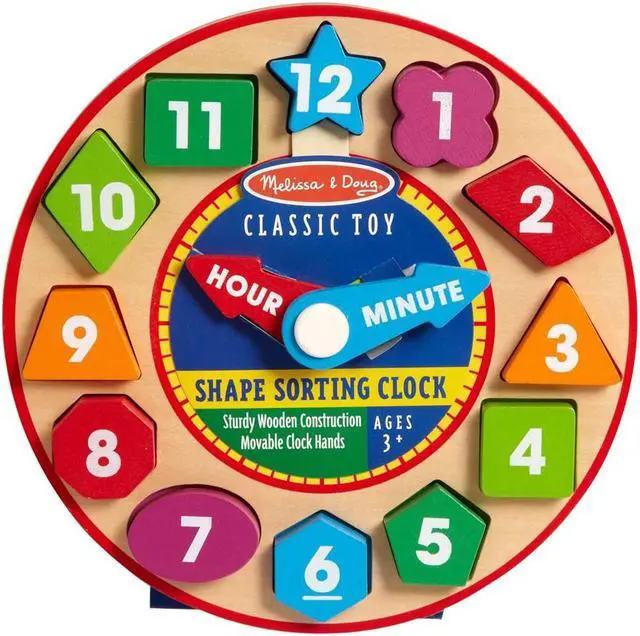 Alt view image 2 of 19 - Melissa & Doug Shape Sorting Clock - Wooden Educational Toy