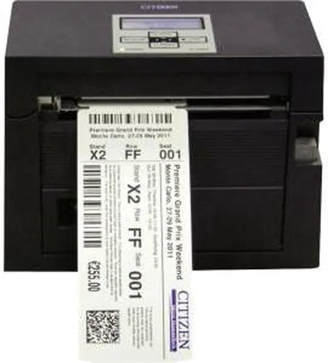 Alt view image 2 of 2 - CITIZEN CL-S400DTPAU-R-CU Direct Thermal 6 ips 203 dpi Barcode printer, 120V, Parallel + USB, Cutter
