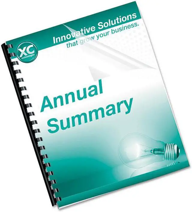 Alt view image 2 of 20 - Fellowes Crystals Clear Pre-Punched Oversized Binding Covers 100 Pack