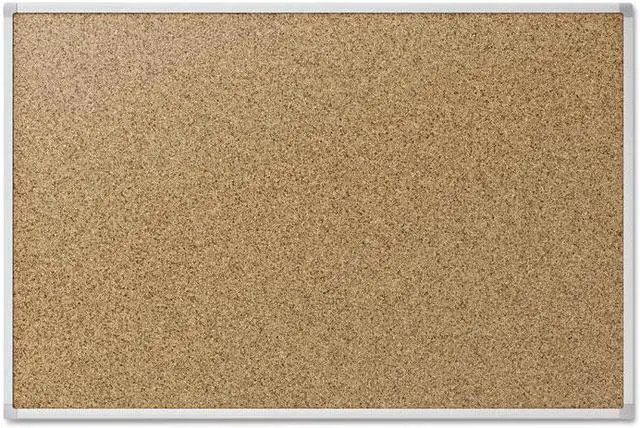 Alt view image 6 of 11 - Mead Cork Bulletin Board 48 x 36 Silver Aluminum Frame 85362