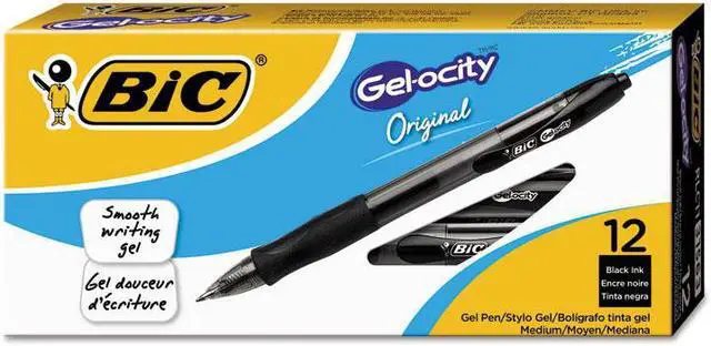 Main image of Bic Gel-ocity Retractable Gel Pen Black Ink .7mm Medium Dozen RLC11BK