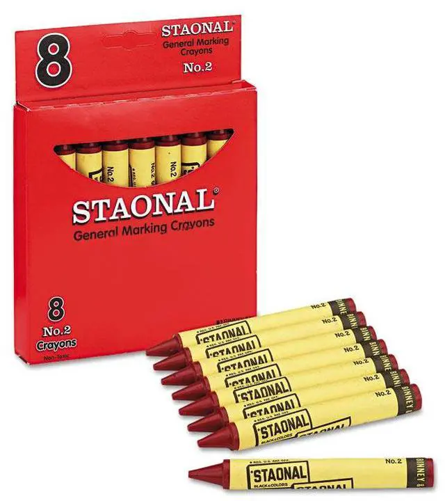Alt view image 5 of 7 - Crayola. 5200023038 Staonal Marking Crayons, Red, 8/Box
