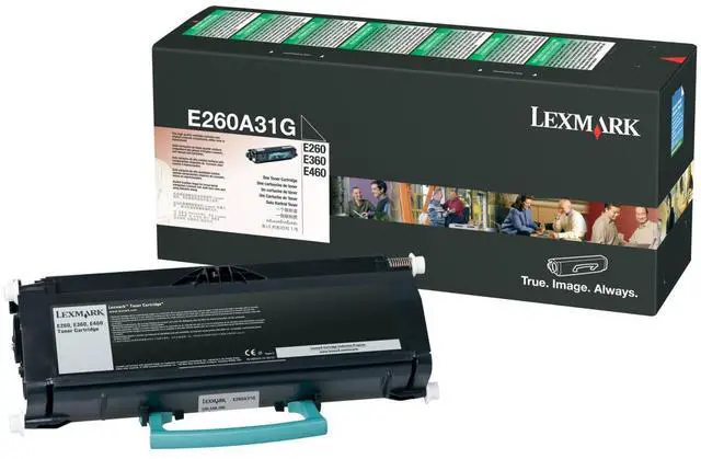 Alt view image 3 of 9 - Lexmark E260A31G Toner Cartridge - Black