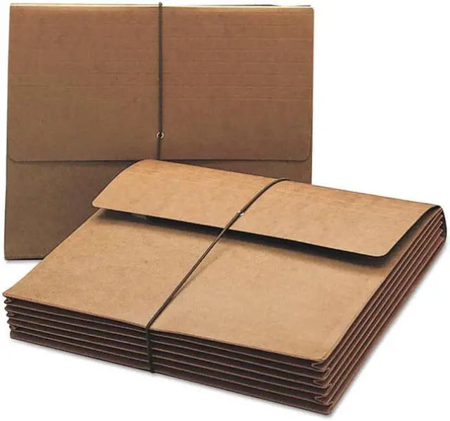 Alt view image 5 of 14 - Smead Extra-Wide 5 1/4" Exp Wallets w/Elastic Cord Redrope Legal Red 71189