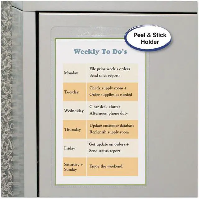 Alt view image 4 of 20 - C-Line 70058 Shop Ticket Holders with Self-Adhesive Back 5 x 8 Clear 50/box