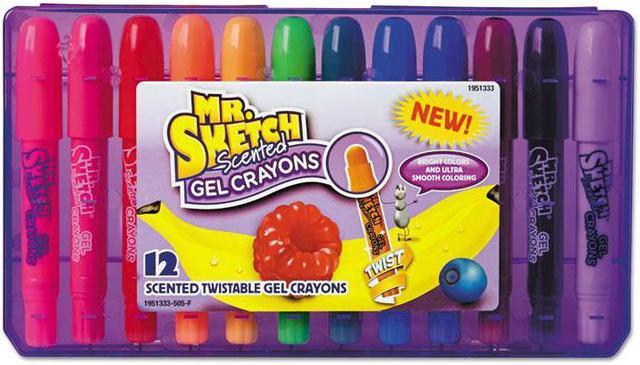 Mr Sketch Scented Gel Crayons, Assorted, 12/Pack