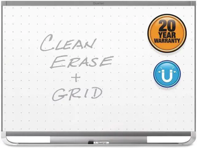 Alt view image 3 of 20 - Quartet TEM544G Prestige 2 Magnetic Total Erase Whiteboard, 48 x 36, Graphite Color Frame, 1 Each
