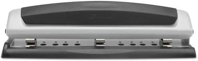 Alt view image 4 of 7 - Swingline A7074037A 10-Sheet Precision Pro Desktop Two- and Three-Hole Punch, .28 in. Holes