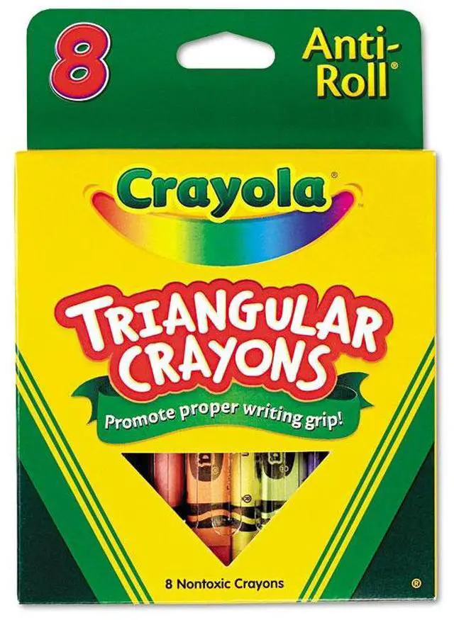 Alt view image 5 of 15 - Crayola Triangular Crayons 8 Colors/Box 524008