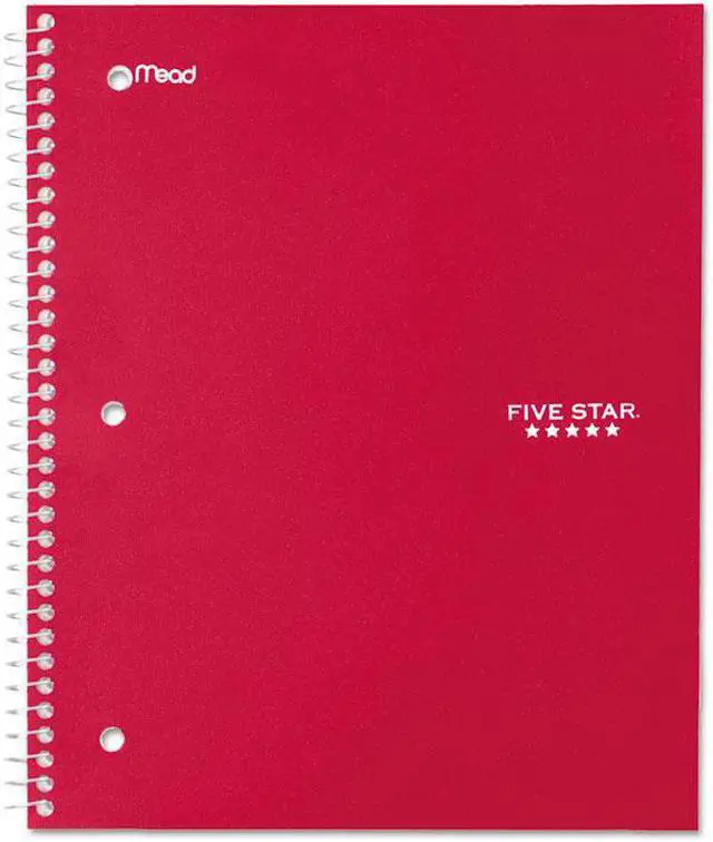 Main image of Five Star 72017 Wirebound Notebook, Legal Rule, 11 X 8 1/2, 100 Sheets, Red