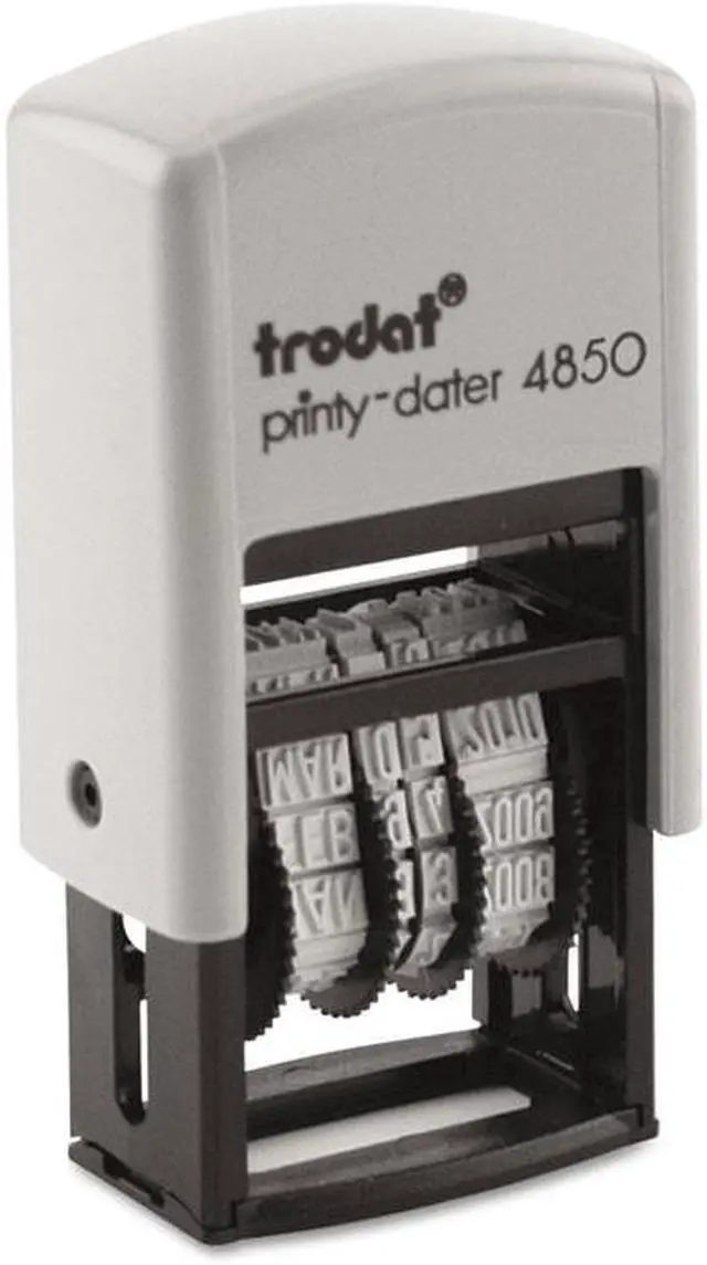 Main image of Trodat Econ Micro 5-in-1 Message Stamp Dater Self-Inking 1 x 3/4 Blue/Red