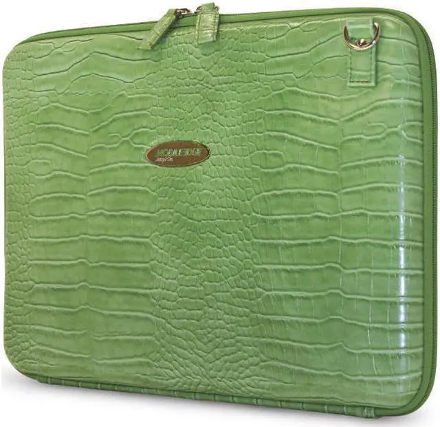 Alt view image 5 of 12 - Mobile Edge - TechStyle Portfolio - 14.1" Ultrabook or 13" Mac - Faux-Croc - Green