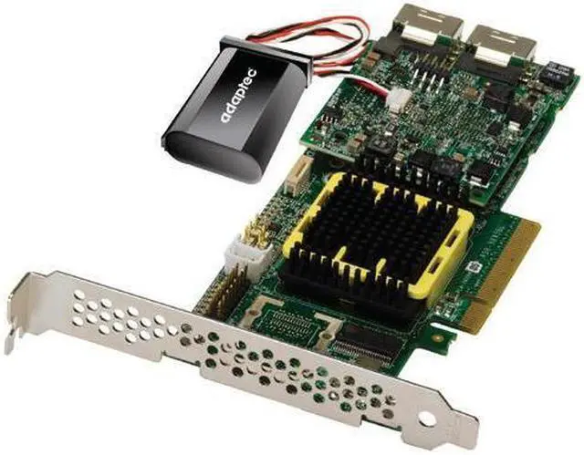 Alt view image 5 of 5 - Adaptec RAID 5445Z 2267000-R SATA/SAS 8-port (4 internal,4 external) w/ 512MB cache memory Controller Card