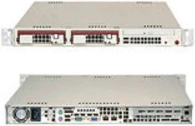 Alt view image 3 of 3 - SUPERMICRO SYS-6015V-T 1U Rackmount Barebone Server Dual LGA 771 Intel 5000V DDRII 667/533