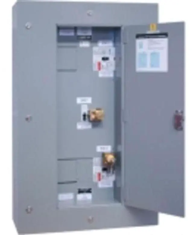Alt view image 4 of 4 - Tripp Lite SU40KMBPKX 3-Breaker Maintenance Bypass Panel with Kirk Key Interlock