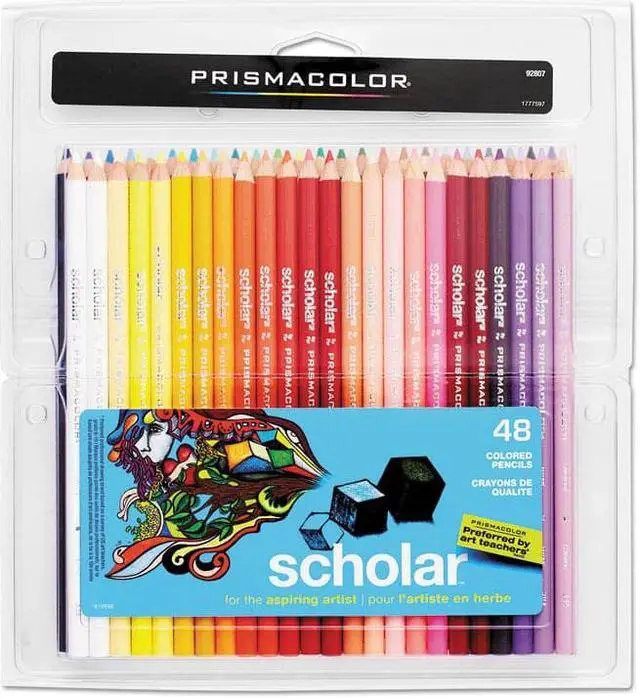 Alt view image 3 of 7 - Scholar Colored Woodcase Pencils, 48 Assorted Colors/Set