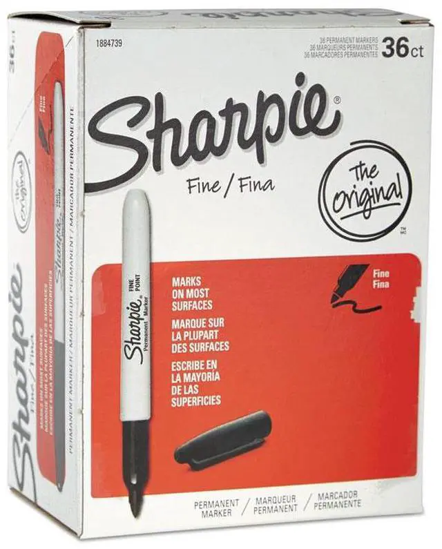 Alt view image 6 of 20 - Sharpie Fine Point Permanent Marker Black 36/Pack 1884739