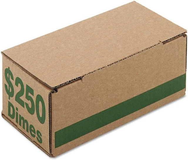 Alt view image 7 of 9 - PM Company 61010 Corrugated Cardboard Coin Storage w/Denomination Printed On Side, Green