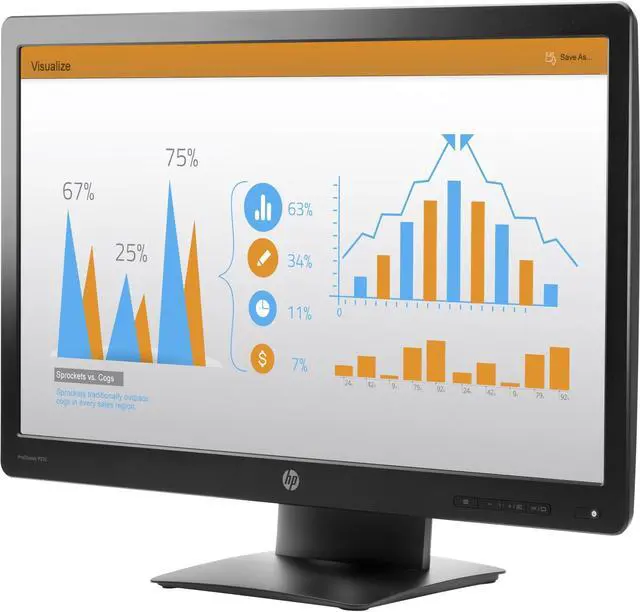 Alt view image 8 of 15 - HP ProDisplay P232 23" Full HD 1920x1080 60Hz 5ms VGA DisplayPort Anti-Glare LED Backlight LCD Business Monitor