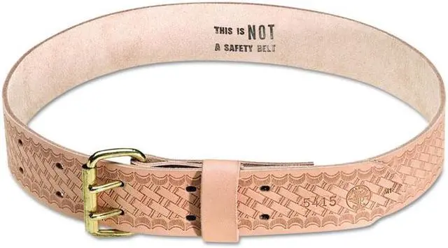 Alt view image 2 of 7 - Klein Tools 409-5415L Heavy-Duty Embossed Leather Tool Belt - Large