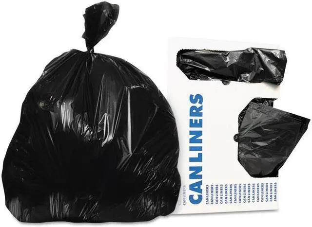Alt view image 2 of 5 - Heritage Low-Density Can Liners 56 gal 0.9 mil 43 x 47 Black 100/Carton H8647TK
