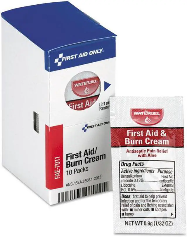 Alt view image 4 of 19 - First Aid Only Inc First Aid Burn Cream 10/PK White FAE7011