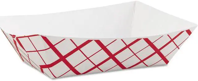 Main image of Ppr Food Tray 3Lb Southland Red Chk Red 500