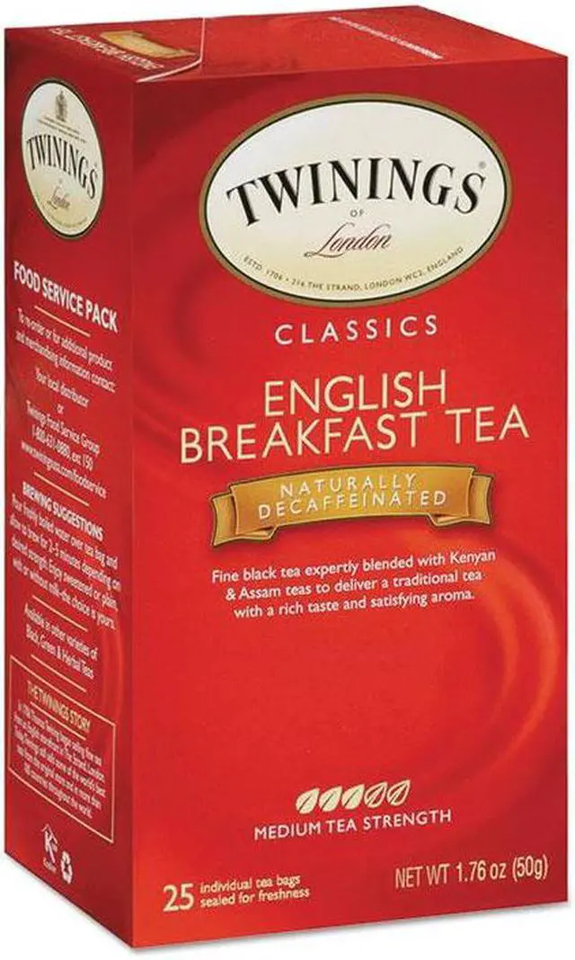 Alt view image 2 of 4 - Twinings Tea Bags, English Breakfast Decaf, 1.76 oz, 25/Box