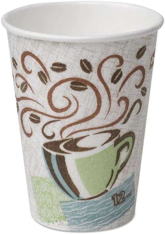 Main image of Dixie Hot Cups Paper 10oz Coffee Dreams Design 1000/Carton 92959