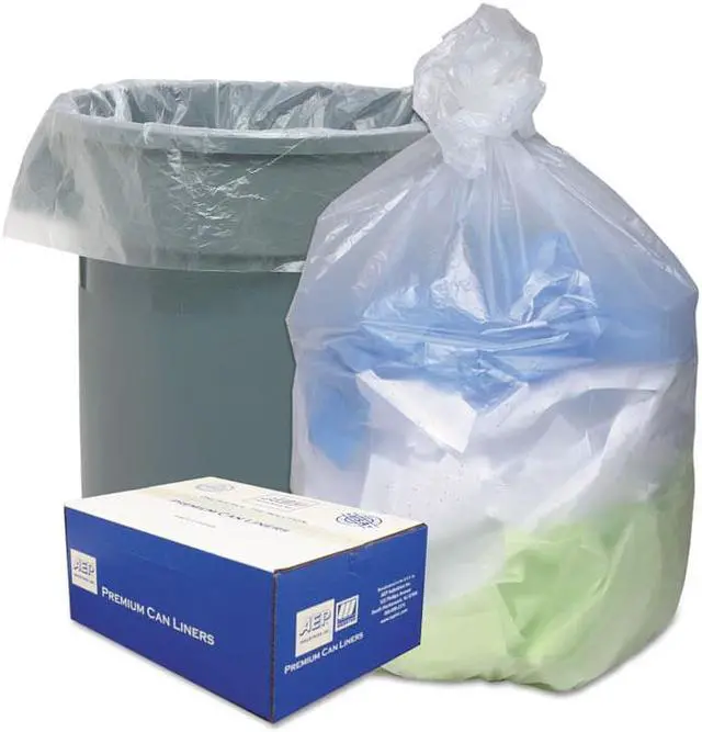 Alt view image 9 of 13 - Ultra Plus High Density Can Liners 30gal 10 Microns 30 x 37 Natural 500/Carton