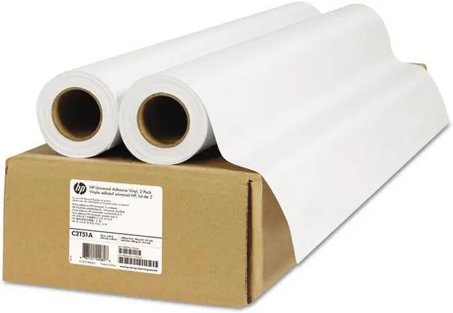 Main image of HP C2T51A Universal Adhesive Vinyl, 150 g/m2, 36" x 66 ft, White, 2 Rolls/Pack