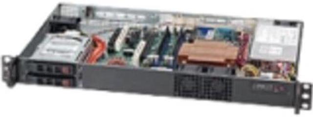 Supermicro CSE-510T-203B Supermicro Case CSE-510T-203B 1U High-Efficiency  Low Noise 2.5inch Drive Bay 200W Black